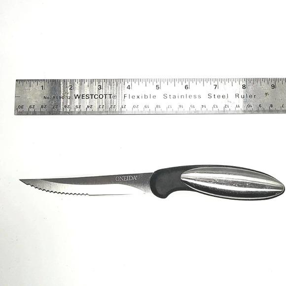 Vtg Oneida Contoura 12 Pc. Cutlery Knife Set High-Carbon Stainless w/Chef's Bag - Picture 6 of 16